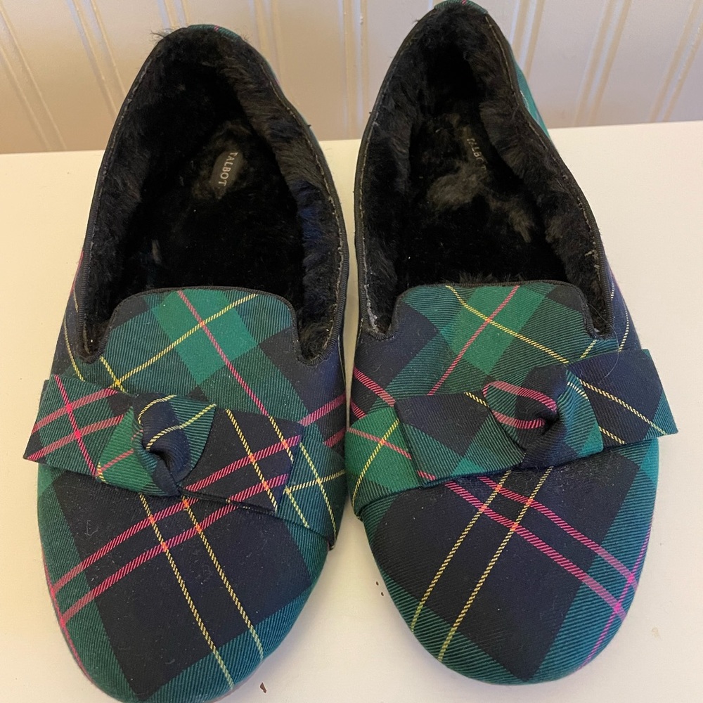 Talbots Green Plaid Women's Slippers